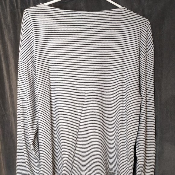 ASOS Boat Neck Long Sleeve Striped French Top (Size: Medium to Large, US10) - Picture 2 of 5